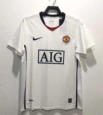 08-09 Manchester United Away White League Edition Fan Version - RETRO