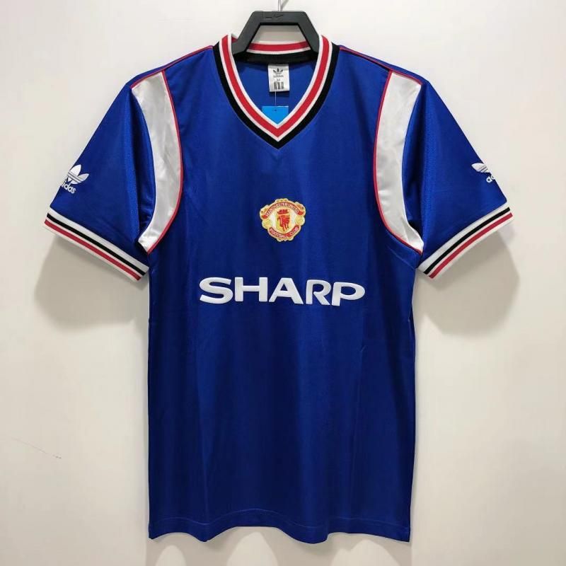 1985 Manchester United Home Blue Court Fan Version - RETRO