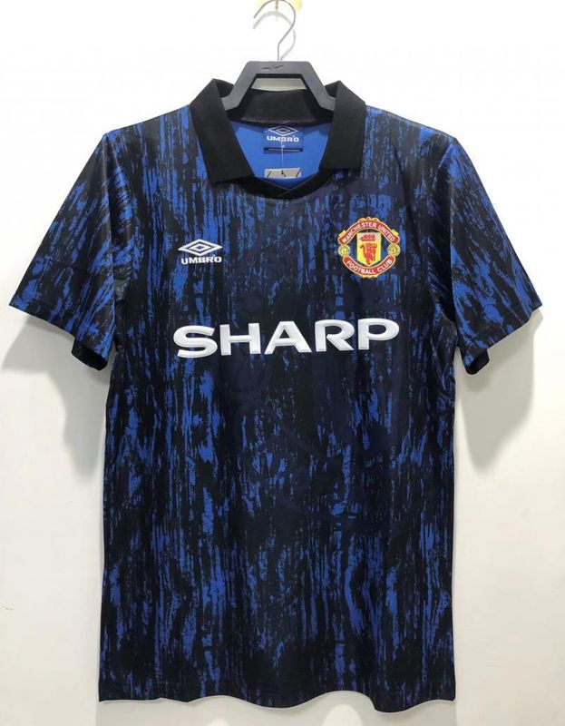 1993 Manchester United Away Blue Fan Version - RETRO 1993 Manchester United Away Blue Fan Version - RETRO