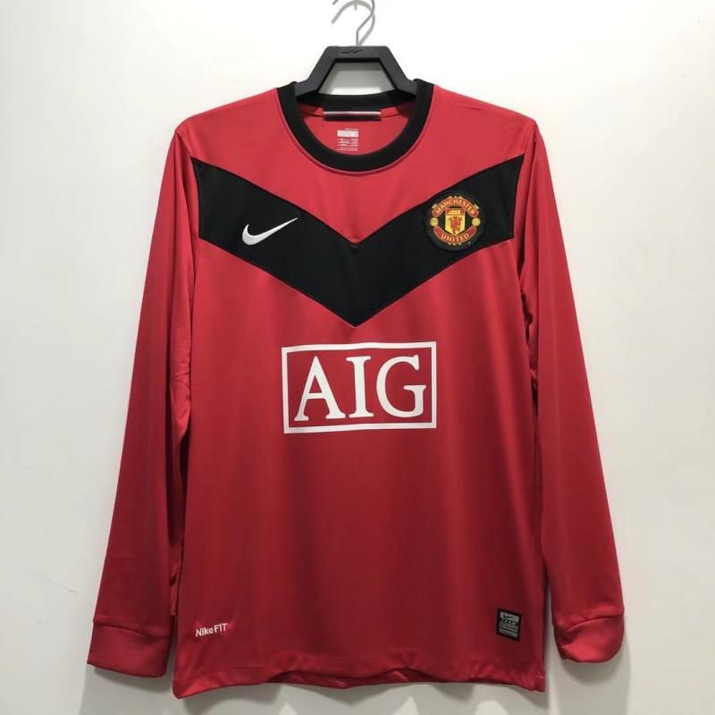2010 Manchester United Home Long Sleeve Fan Version - RETRO