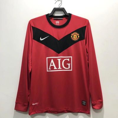 2010 Manchester United Home Long Sleeve Fan Version - RETRO