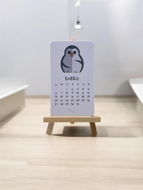 Mini Calendario con caballete "Animales"