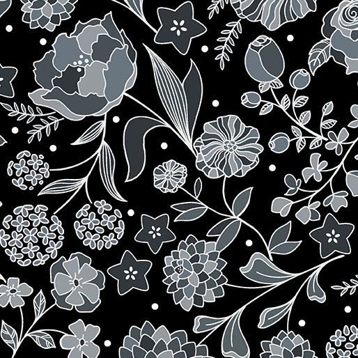 Benartex Botanica Feature Charcoal