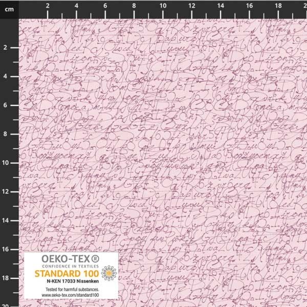 Stoffabrics 4515-280 Light Pink Script