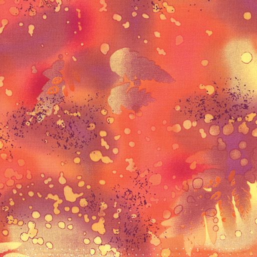 Benartex Fossil Fern Flamingo Sunset 87