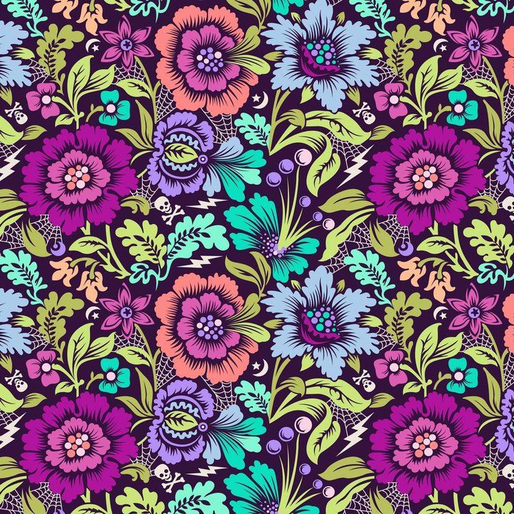 Free Spirit Nightshade Tula Pink Spider Blossom