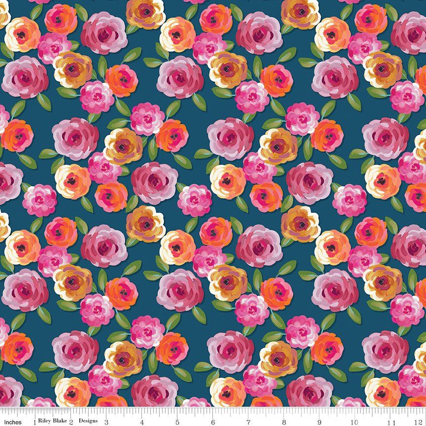 Riley Blake Poppies &amp; Plumes C14291 Oxford