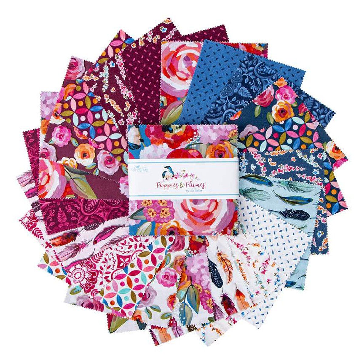 Riley Blake Poppies And Plumes Charm Packs