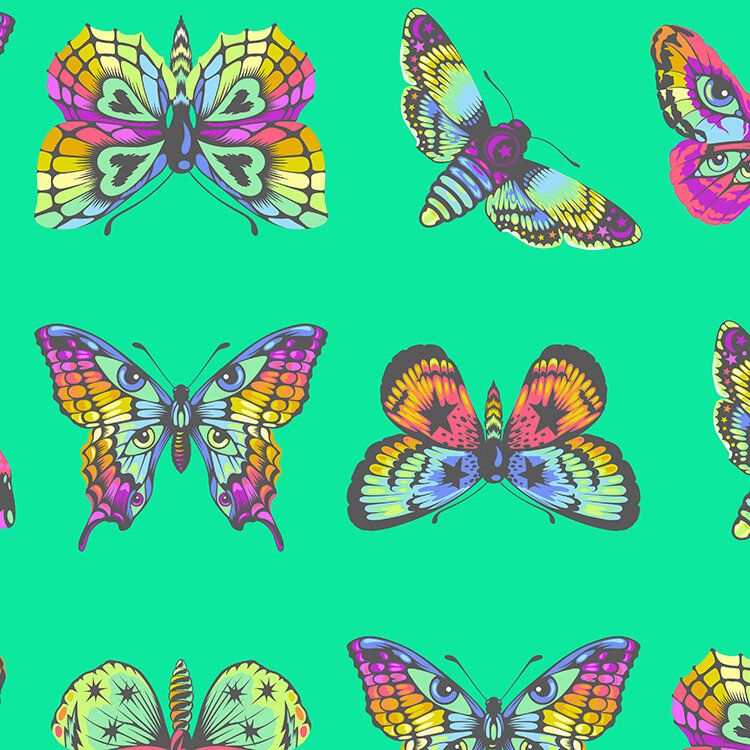 Free Spirit Daydreamer Tula Pink Butterfly Hugs Lagoon
