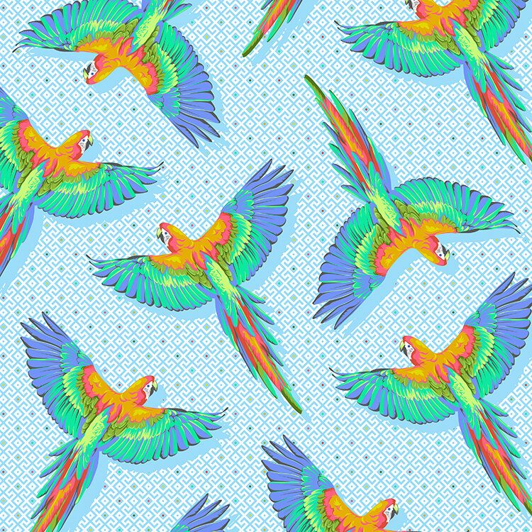 Free Spirit Daydreamer Tula Pink Macaw Ya Later Cloud