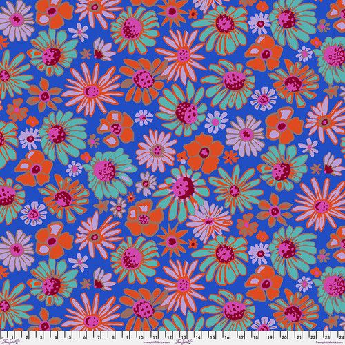 Free Spirit Kaffe Fassett Aug2024 Bloomers Cobalt