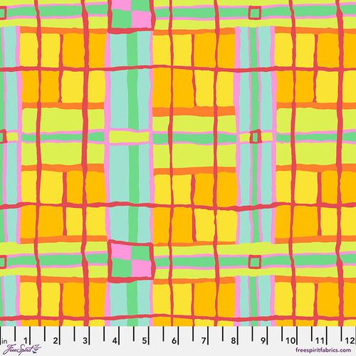 Free Spirit Kaffe Fassett Feb 24 Checkmate Citrus