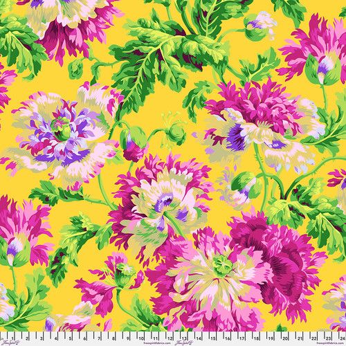 Free Spirit Kaffe Fassett Feb 24 Garden Party Yellow