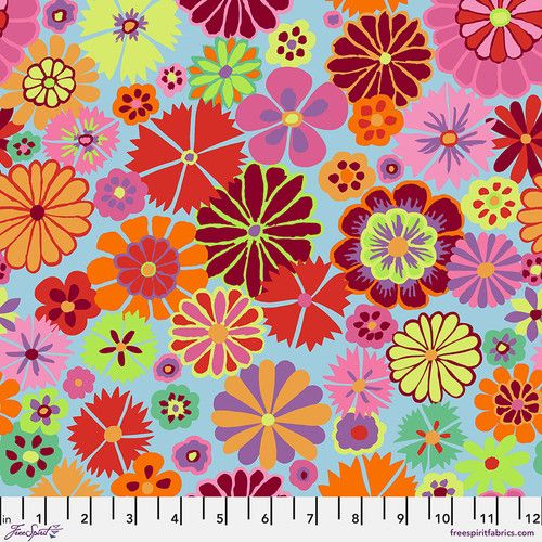 Free Spirit Kaffe Fassett Aug 24 Folk Flower Pink