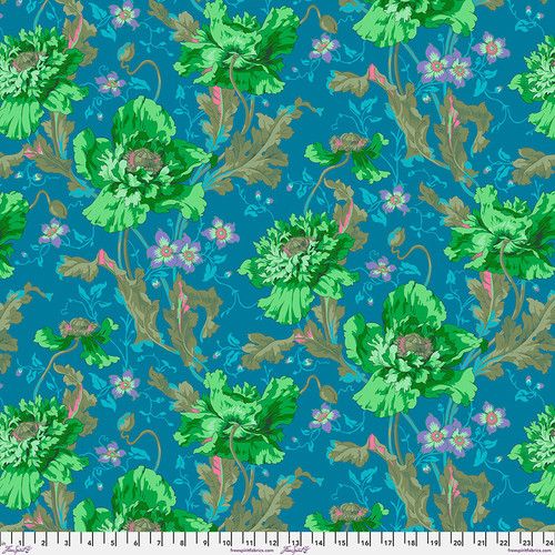 Free Spirit Kaffe Fassett Aug 24 Papaver Green