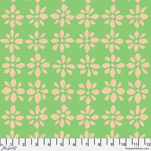 Free Spirit Kaffe Fassett Aug 24 Snow Flower Green