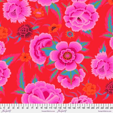 Free Spirit Kaffe Fassett Aug 22 Embroidered Shawl Magenta