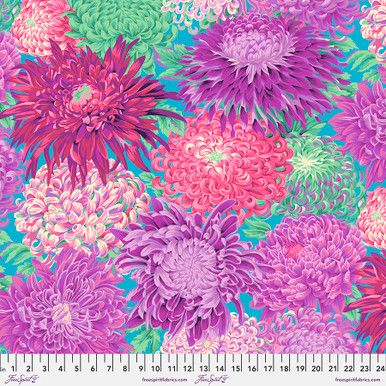 Free Spirit Kaffe Fassett Feb 22 Japanese Chrysanthemum Magenta