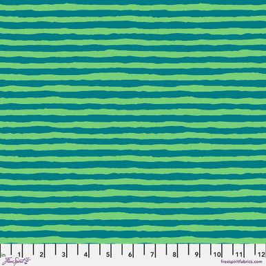 Free Spirit Kaffe Fassett Feb 24 Comb Stripe Teal