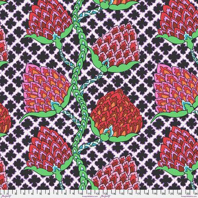 Free Spirit Kaffe Fassett Feb 24 Paisley Flower Contrast
