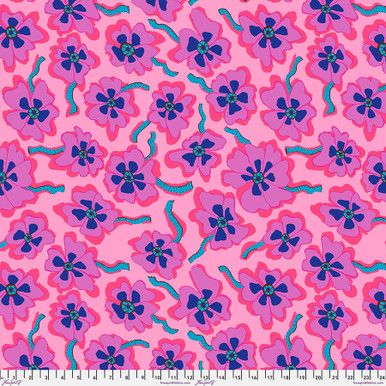 Free Spirit Kaffe Fassett Aug 23 Camo Flower Pink