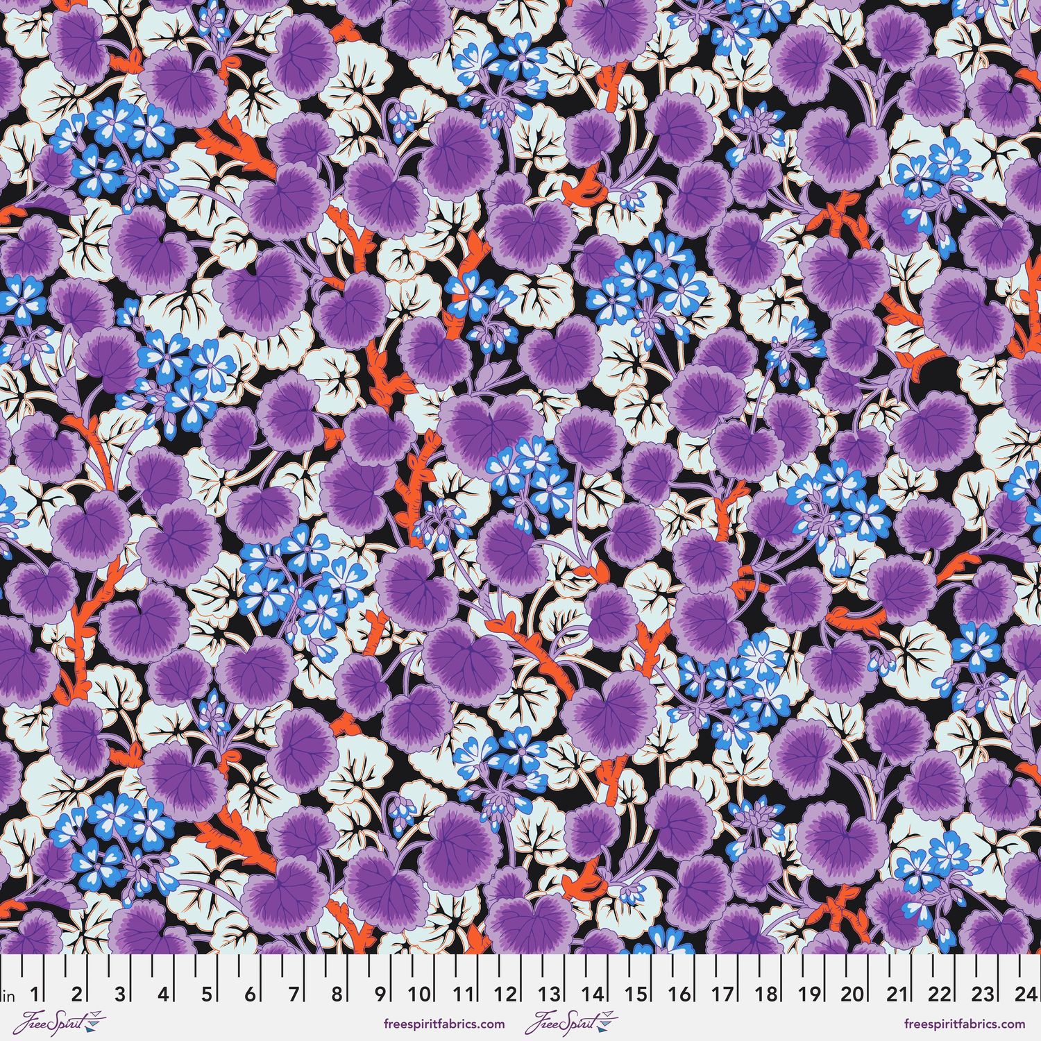 Free Spirit Kaffe Fassett Feb 23 Climbing Geraniums Contrast