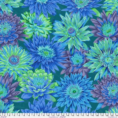 Free Spirit Kaffe Fassett Aug 23 Tropical Water Lilies Blue