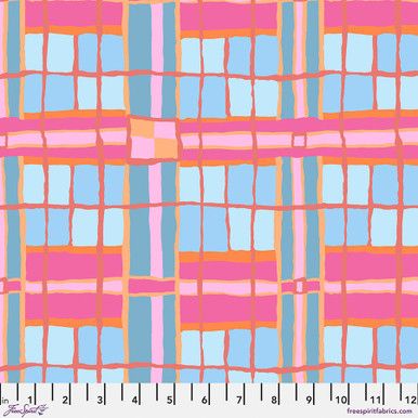 Free Spirit Kaffe Fassett Feb 24 Checkmate Blush