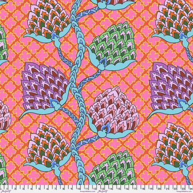 Free Spirit Kaffe Fassett Feb 24 Paisley Flower Fuchsia