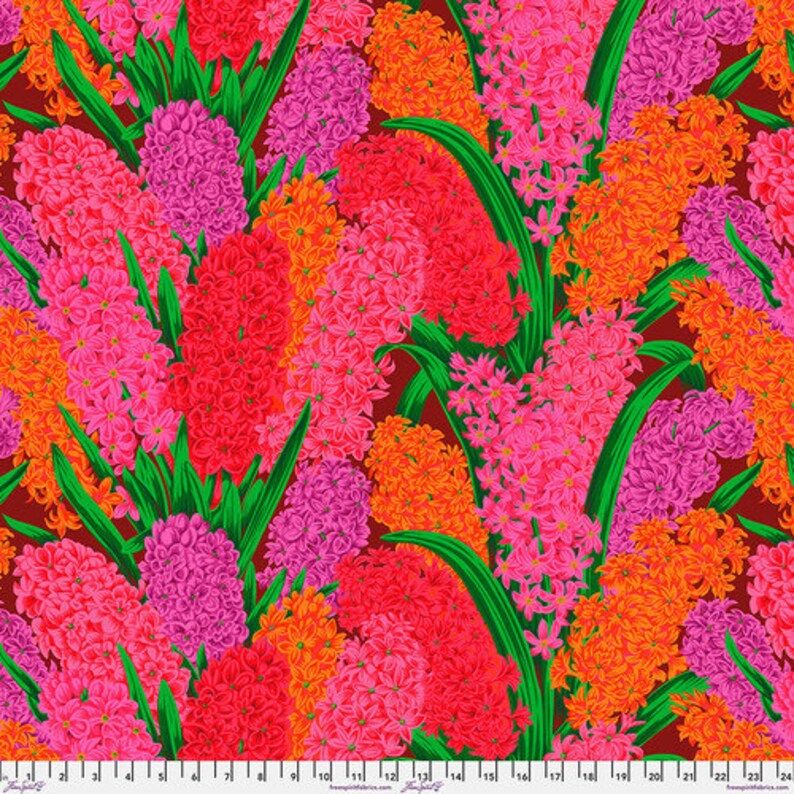 Free Spirit Kaffe Fassett Aug 23 Hyacinthus Red