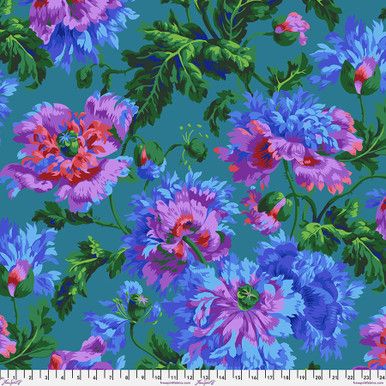 Free Spirit Kaffe Fassett Feb 24 Garden Party Blue