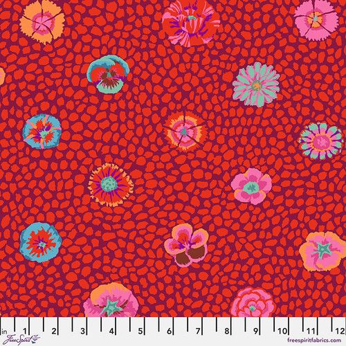 Free Spirit Kaffe Fassett Classics  Guinea Flower Red