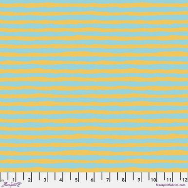 Free Spirit Kaffe Fassett Feb 24 Comb Stripe Turquoise