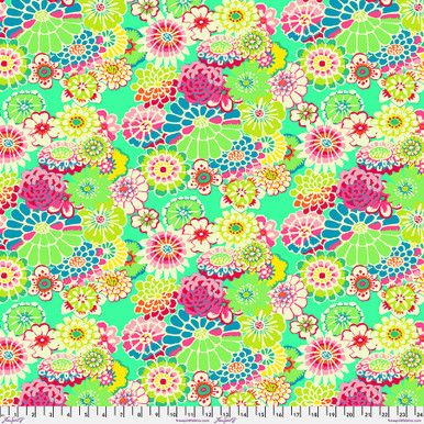 Free Spirit Kaffe Fassett Aug 23 Asian Cicles Green