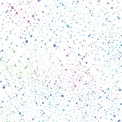 Benartex On Dragonfly Wings Spatter Multi White 