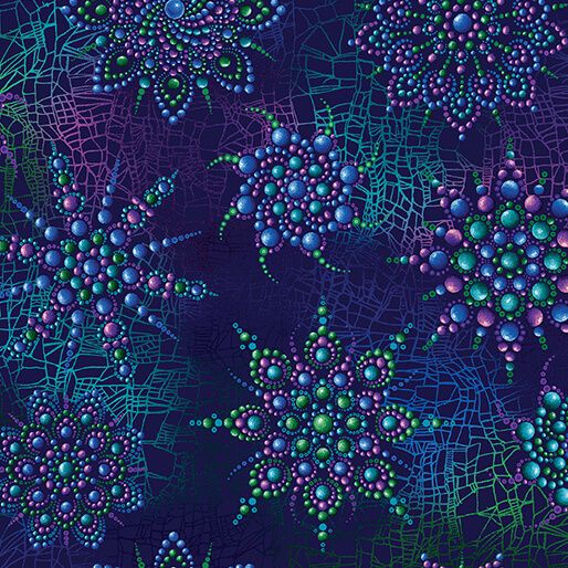 Benartex On Dragonfly Wings Beaded Medallion Multi