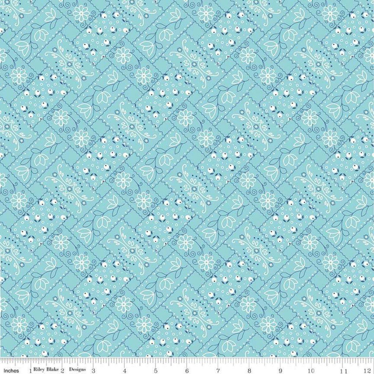 Riley Blake Farm Girl Vintage C7874 Aqua