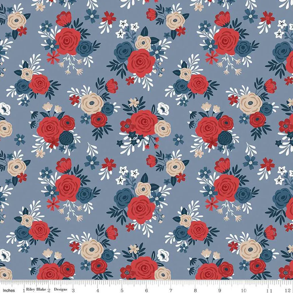 Riley Blake Red White &amp; True C13181 Stone