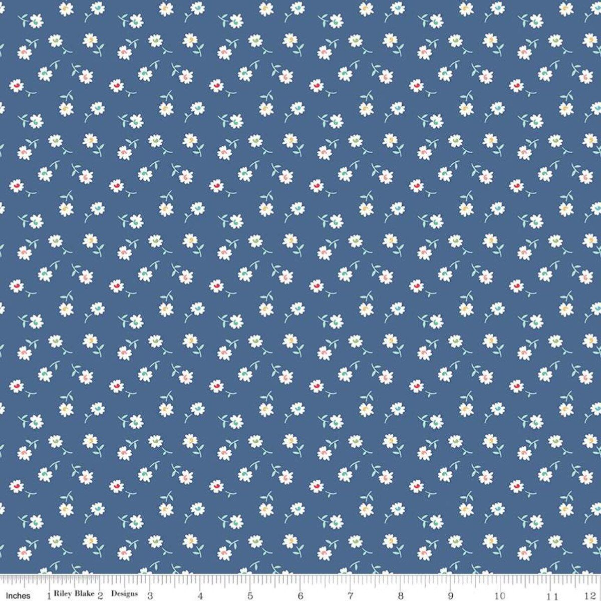 Riley Blake Vintage Happy 2 C9137 Denim