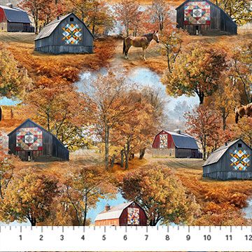 Northcott Lancaster Trail Barn Quilts