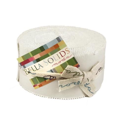 Moda Bella Solids White Jelly Roll