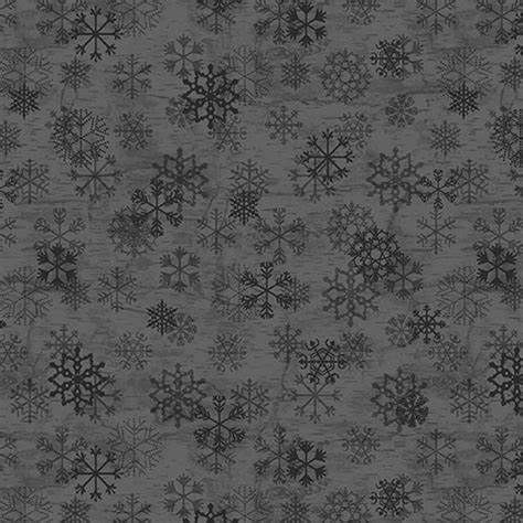 Benartex Evening Frost Flakes Dark Grey