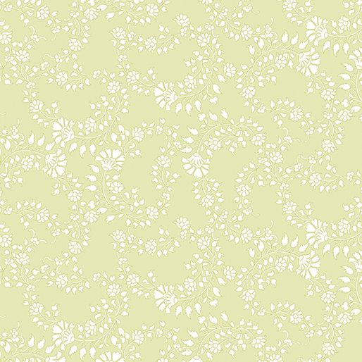 Benartex Inspired Blooms Floral Trail Light Green