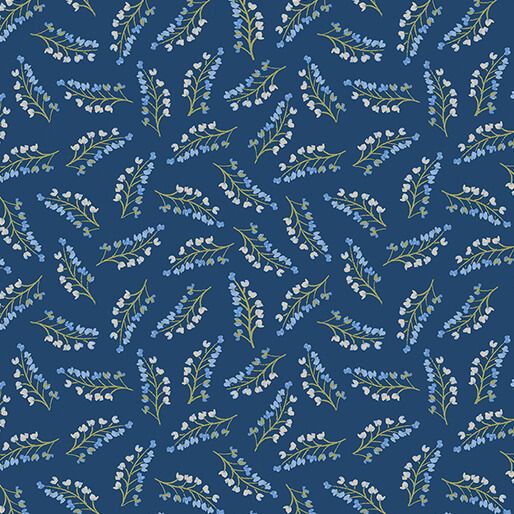 Benartex French Meadow Meadow Toss Dark Blue