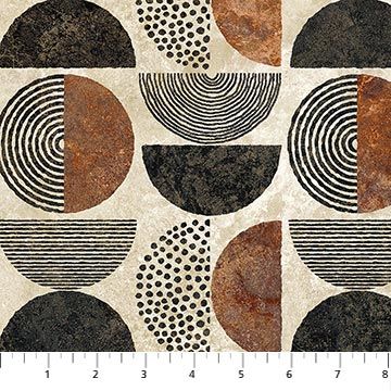 Northcott Retro Vibes Stonehenge Half Moon 27741-34