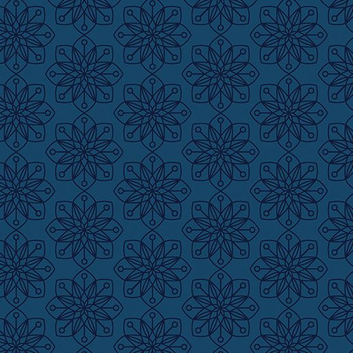 Benartex Snowfall Amaryllis Midnight