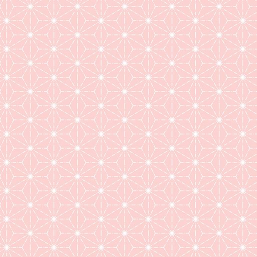 Benartex Snowfall Stitches Pink