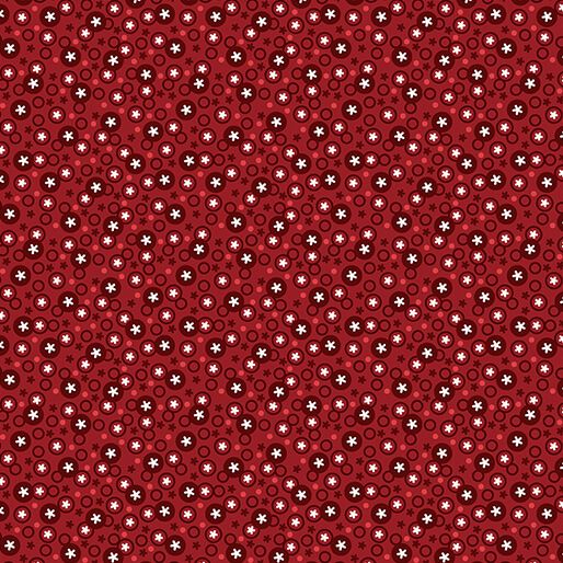 Benartex Snowfall Winter Berries Crimson
