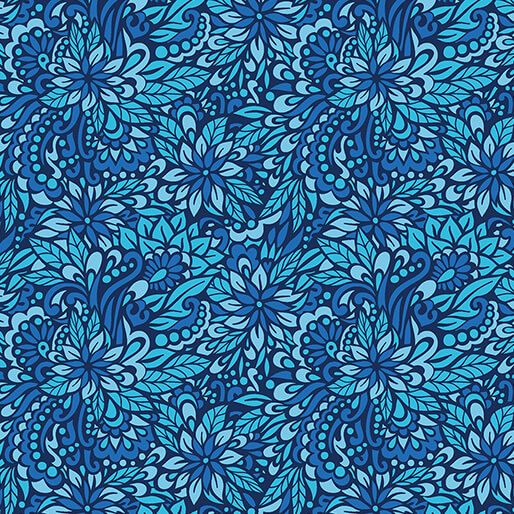 Benartex Gratitude And Grace Peaceful Garden Blue