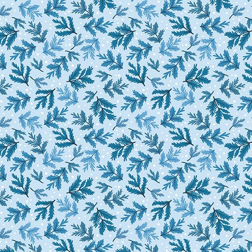Benartex Snowfall Silvertip Ice Blue